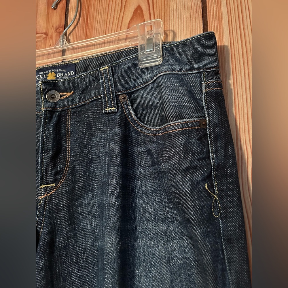 Lucky Brand Jeans Women 10/30 Blue Distressed Lola Boot Cut Western Stretch Deni - Picture 13 of 16